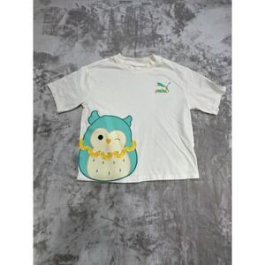 PUMA x Squishmallows T-Shirt Girls Size Large* Ivory Short Sleeve EUC